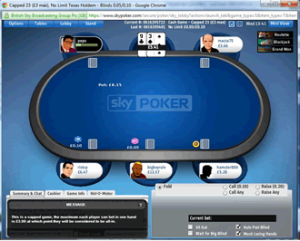 Sky Poker £10 free